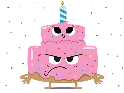 Happy Birthday! cake cartoon character design food illustration