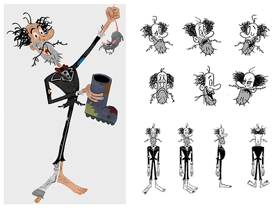 The Great Hobodini cartoon character character design design expressions illustration magic turnaround