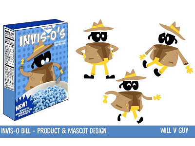 Invis-O's cartoon cereal character design design illustration mascot product