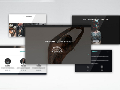 Tattoo Studio Webpage Design branding design ui web web design webpage