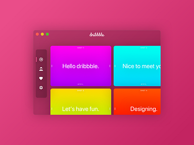 Hello dribbble. app big sur first shot firstshot gradient hello hello dribble hellodribbble minimal typography ui ux