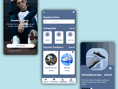 Sneaker's App Design app ui ux
