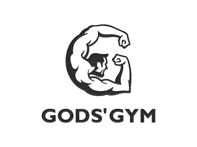 God's Gym gym health logo muscle power strength