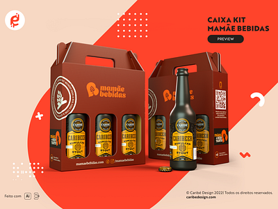 Caixa Kit Mamãe Bebidas beer beerkit beerpack brew brewery designdeembalagem embalagemcerveja labeldesign packagingdesign rotulocerveja