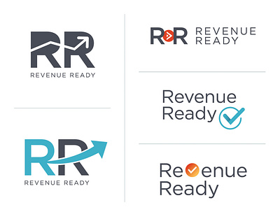 Revenue Ready Logo Study brand design brand identity branding design illustrator logo logo design logos revenue