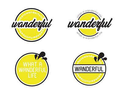 Wanderful Logo Exploration adventure brand design brand identity branding design logo logo design vector wander wonderful yellow