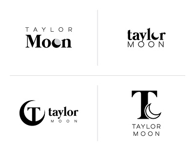 Taylor Moon Logo Exploration brand identity branding design logo logo design logo type typography vector