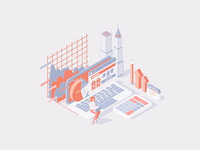 Ecommerce branding and identity e commerce ecommerce isometric art isometry shop shopify shopping app webdesign