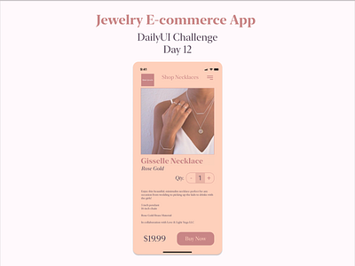 DailyUI Challenge Day 12 ecommerce Design app branding design feminine ui