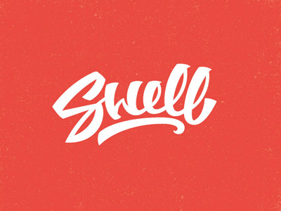 Swell Logo brush calligraphy hand lettering letter lettering logo logotype olga vasik swell typography