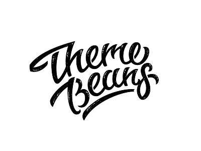 Theme Beans Logo brush lettering custom lettering hand lettering lettering logo logotype olga vasik texture typography