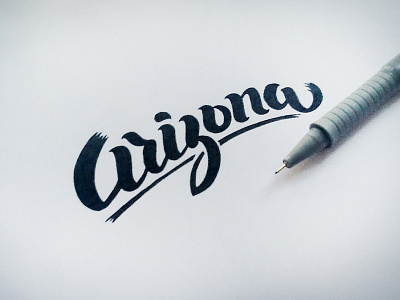 Arizona arizona brush lettering custom lettering lettering logo logotype olga vasik texture typography