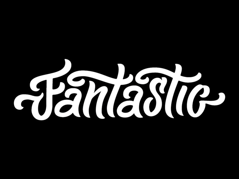 Fantastic beziers brush fantastic gif giff handles lettering logotype process type typography vectorizing