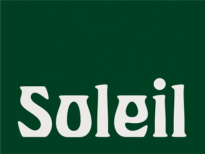 le Soleil art nouveau branding custom type font graphic design green lettering logo logotype print psychedelic retro soleil sun type typography vintage