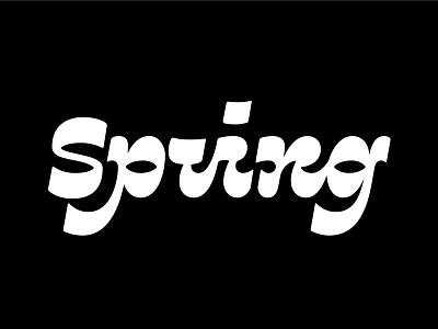 Spring bold editorial lettering logo logotype script spring type typography