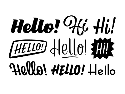 Hello wip editorial lettering logo logotype postcard script type typography