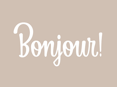Bonjour bonjour editorial lettering logo logotype postcard script type typography