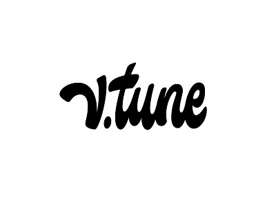 V.tune Logo branding lettering logo logotype script smooth tag typography