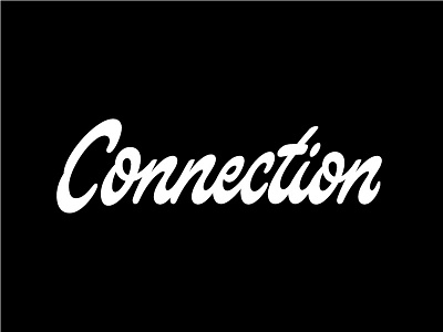Connection bold branding lettering logo logotype reversed script typography