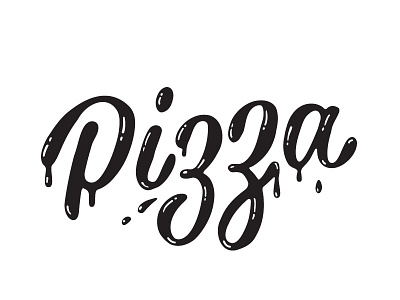 Pizza Shot handlettering lettering liquid pizza type typography