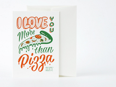 Pizza Card card design handlettering layout lettering liquid pizza postcard type typography