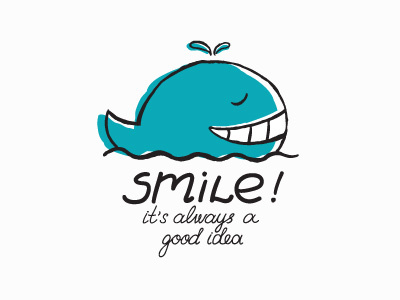 always smile illustration lettering simple smile vector whale