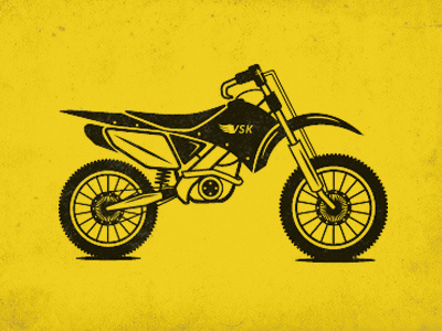 bike bike icon illustration motocross old fashioned simple texture vector