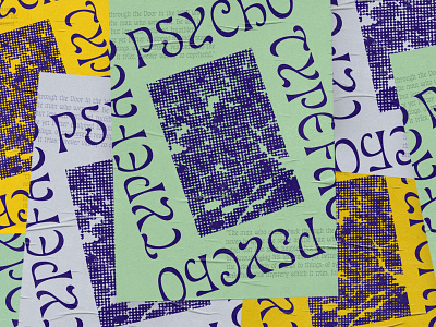 Psycho poster branding custom lettering hand lettering illustration layout lettering letters poster print texture type typeface typography vector