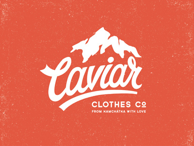 Caviar Mountain Logo caviar curves lettering letters logo logotype mountain texture typography
