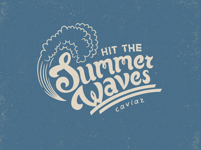 Summer Waves lettering letters logotype print texture typography