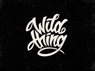 Whild Thing lettering letters logotype print texture typography wild