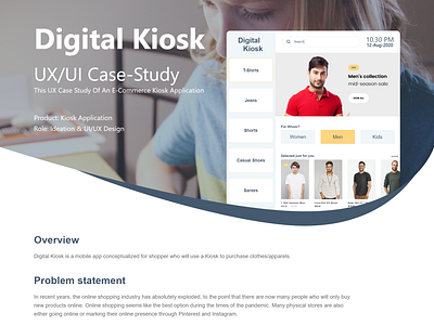 UI/UX Case Study for Augmented Reality Based self service kiosks app branding design ui ux