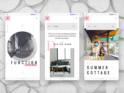 Home Decor Mag app design editorial image layout magazine mobile typography ui