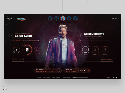 Star-Lord Dashboard circle dashboard data game infographics interface ui webdesign