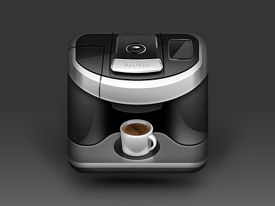 Keurig iOS Icon apple black brown coffee espresso icon ios keurig silver touch white
