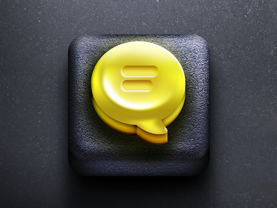 ParkItForward iOS Icon app apple black bookmarklet bubble car gold icon park it forward retina road rough texture touch yellow