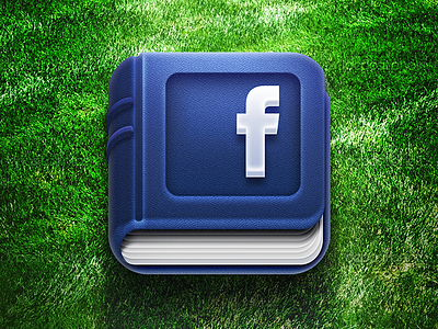 Facebook iOS Icon app apple touch blue book f facebook icon ios mobile paper redesign texture