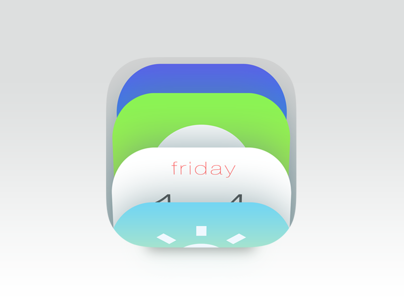 iOS7 Folder ios7 folders concept apple iphone mobile color stacking apps icons