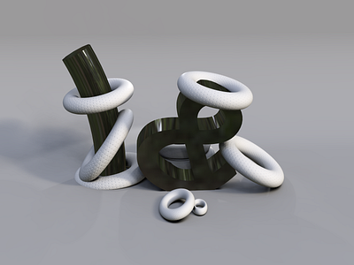 Untitled 3d ampersand black black white depth grey letters ring shadow shapes shine thing vectary