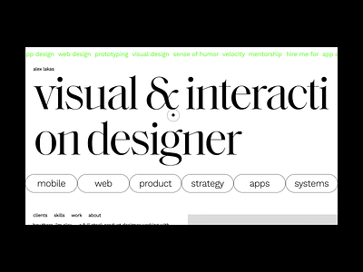 Portfolio animation case study clean interaction site swiss typography updates webflow
