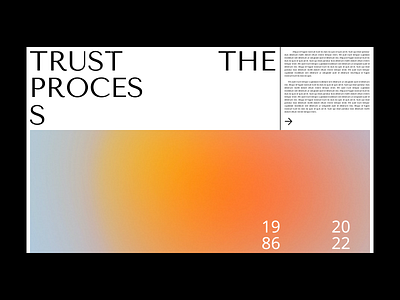 Process abstract black clean concept design designer exploration figma gradient lettering process shape spread thinking trust type ui unsplash ux web