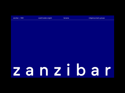 Zanzibar abstract black clean design explore figma foundry grid identity interaction layout product study travel type ui ux web webflow zanzibar