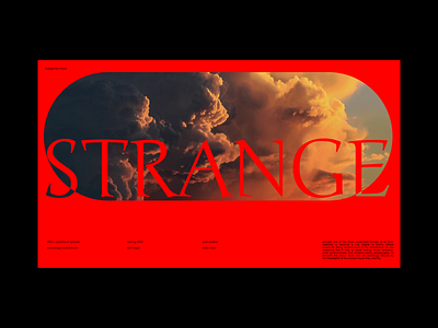Stranger black bold brutalist clean cloud color design figma graphic design imagery poster product red ui webflow