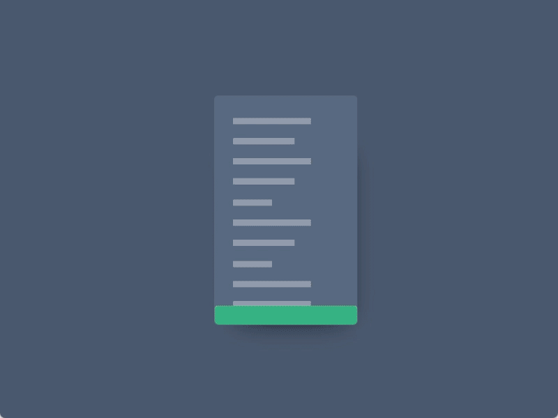 Peel To Reveal v2 flat green interaction paper parallax spring loaded ui ux