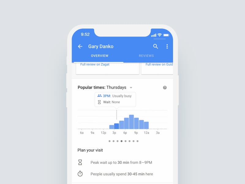 Wait Times on Google google graph iphonex ixd live maps material search ui ux wait times