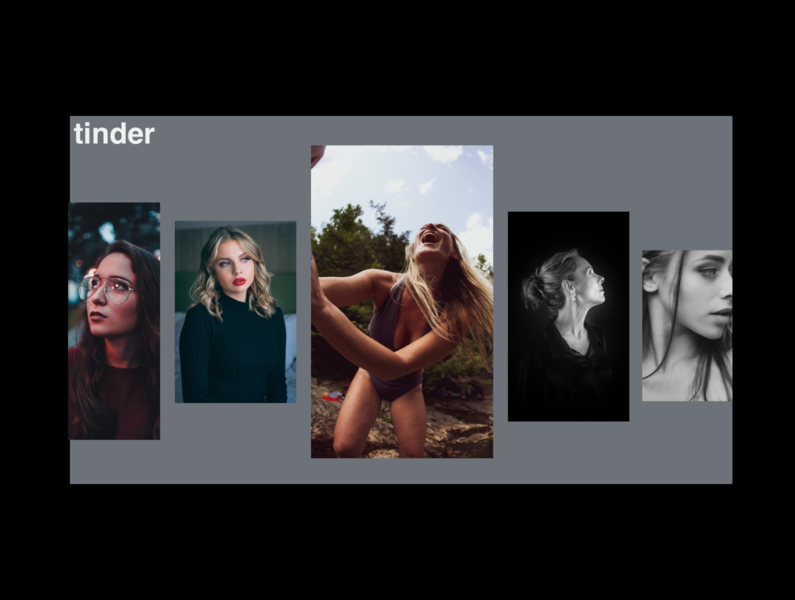 🔥 black clean concept design app face grid minimalist print slate slider tinder ui ux web webdesign woman