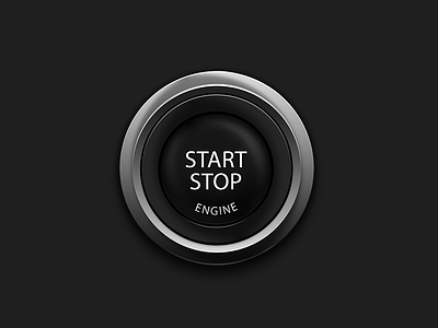 Push to Start Icon apple touch automotive black bmw button car chrome icon ios retina silver skuemoprhic