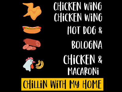 Chicken Wing Chicken Wing Hot Dog & Bologna chicken design funny graphics logo quote sublimation svg tshirt typography