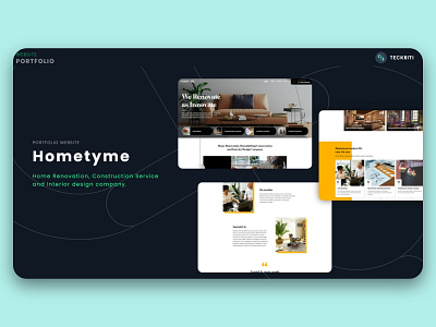 Hometyme - Portfolio website branding design illustration ui ux