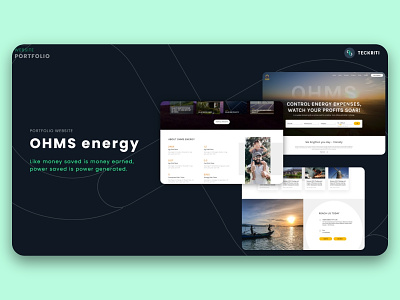 OHMS energy - Portfolio website branding design ui ux